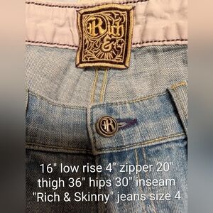 Rich & Skinny Denim Jeans with Logo Detail